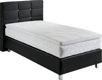 Westfalia Polsterbetten Boxspringbett mit Knöpfen in Kristalloptik, wahlweise mit Topper