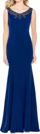 Cameron Blake Mother Of The Bride Or Groom Dress In Navy Blue