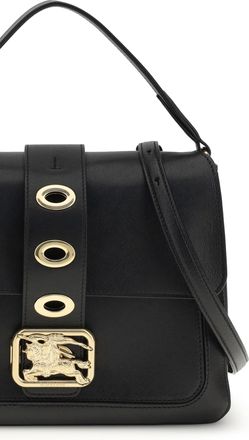 Burberry Womens Shoulder Bag Small Rider Black Lambskin