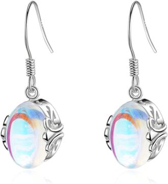 Generic Moonstone Drop Dangle Earrings for Women Boho Earrings Practical Treatment Multicolor