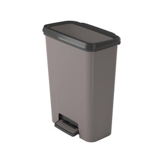 Dmora Dmora - Contenedor De Basura Carleton, Cubo De La Basura, Papelera Para Recogida Selectiva De Residuos, Gabinete De Basura, 48x29 H63 Cm, Gris Oscuro