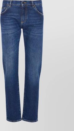 Dolce & Gabbana denim slim-fit straight-leg jeans