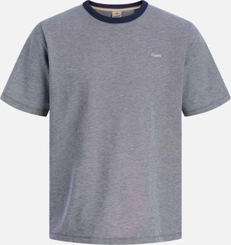 Jack & Jones Mens Jack & Jones JPRBLUALVS SS Tee Ln Maritime Blue Melange - Grey - Size: 38