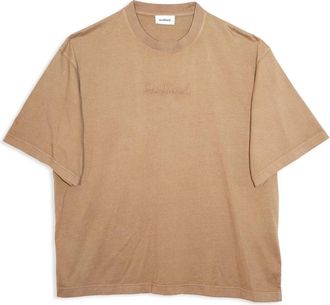 Soulland GUY T-shirt garment dyed - unisex - T-shirts - Bruin - L/Xl - Katoen - Tops