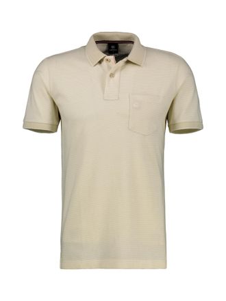 Lerros Poloshirt LERROS LERROS Herren Piqu&eacute;-Poloshirt in Grossen Gr&ouml;ssen, Herren, Gr. 5XL, weiss (broken wei&szlig;), 100% Baumwolle, ohne Ausschnitt, Shirts Polos