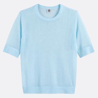 La Redoute Collections Trui met ronde hals in fijn tricot