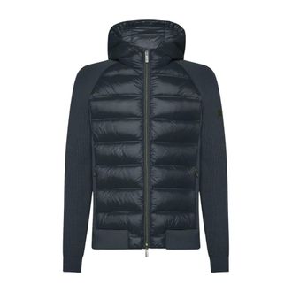 Roberto Ricci Design Down Jackets, male, Green, Size: XL Hybrid Down and Jersey Jacket