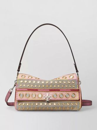 Tory Burch charlie embellished small top handle shoulder bag