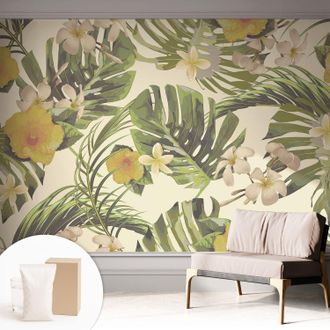 Tulup Carta Da Parati Con Design Moderno - Con Motivi Moderni - Fotomurali In Tnt Soggiorno Camera De Letto Sala Ufficio Flora Esotica 312x219 Cm