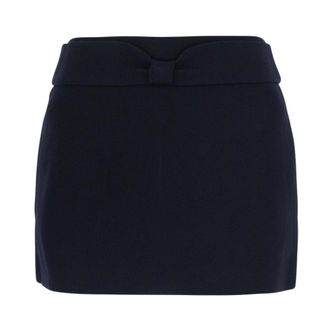 Shushu/Tong Shushu/Tong, Rokken, Dames, Blauw, 2Xs, Wol, Miniskirt met tailleband