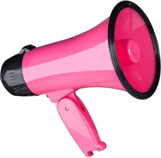 OEM Megafono - 25 W - Altavoz Port&aacute;til Con Sirena Grabable Y Abrebotellas - Rosa
