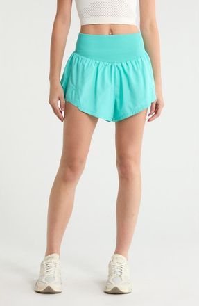 Free People FP Movement Carpe Diem Water Resistant Shorts in Glow Wave at Nordstrom, Size X-Large