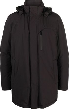 Woolrich Mountain parka coat - men - Polyamide/Elastane/Polyamide/Duck Down/Polyester/Feather - L - Black