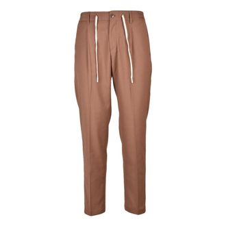 Daniele Alessandrini Broeken, Heren, Bruin, L, Polyester, Slim-fit Broeken