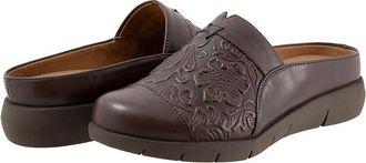 Softwalk San Marcos Tooling Womens Shoes Brown : 10.5 WW (EE), Leather