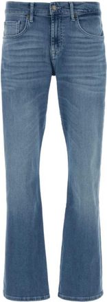 7 For All Mankind Blue Bootcut Solid Jeans