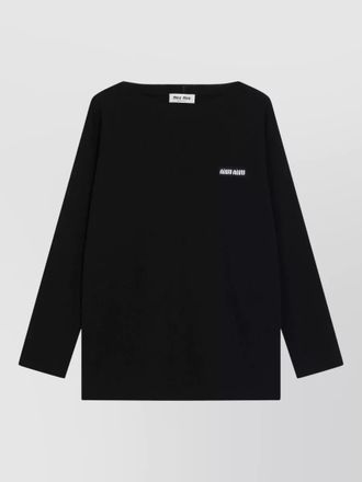 Miu Miu womens knitwear long sleeve crew sweater