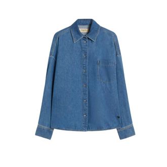 Max Mara Denim Shirts, female, Blue, Size: 2XS Foggia Denim Shirt