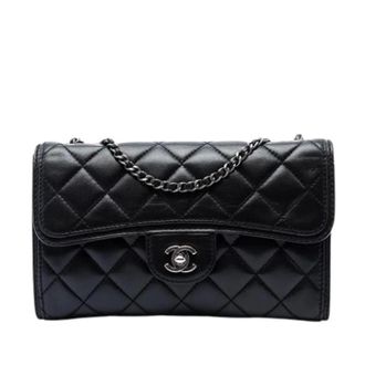 Chanel Pre-owned Classic Flap Crossbody - Dames - Pre-owned - Zwart - Maat: ONE Size Leer