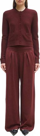 Molli Lauren Fluid Knit Trouser In Amarante