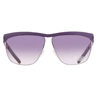 Mykita NO1 SUN-XENIA-SILVER VIOLET Violet Gradient Rectangular Unisex Sunglasses NO1 SUN-XENIA 107 62