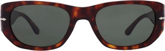 Persol Green Square Unisex Sunglasses PO3307S 24/31 55