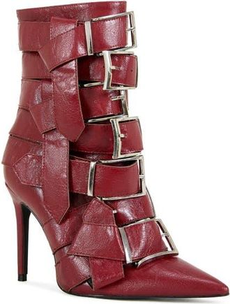 Azalea Wang Alcetas Buckle Bootie in Red at Nordstrom, Size 7