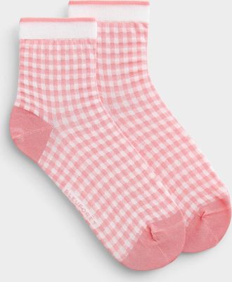 Bleufor&ecirc;t Womens Gingham check lisle ankle socks