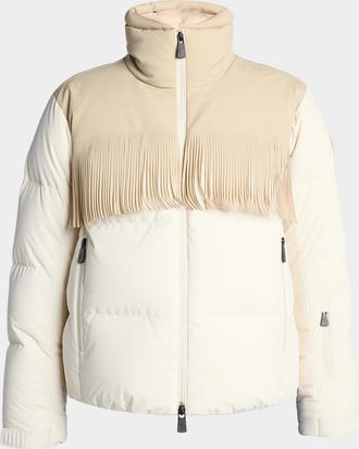Moncler Bessin Fringed Insulated Ski Jacket
