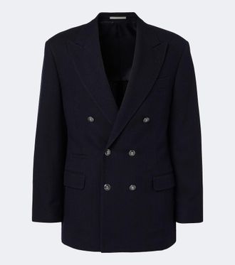 Brunello Cucinelli Herringbone wool and cotton blazer