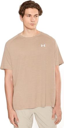 Under Armour Tech Textured Short Sleeve T-Shirt Mens Workout City Khaki/White : XL