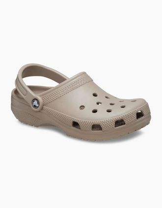 Crocs Womens Classic Womens Mules - Taupe - Size: 8