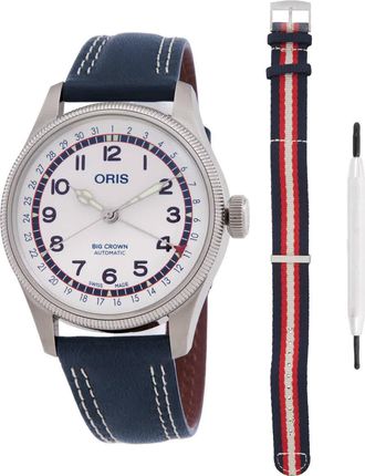 Oris Big Crown Hank Aaron Limited Edition Automatic White Dial Watch 01 754 7785 4081-Set