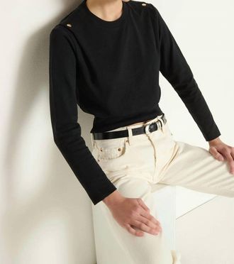 Nation Ltd Brixton Long Sleeve Top In Black
