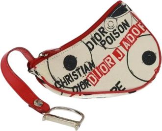 Dior Pre-owned Clutches, female, White, Size: ONE SIZE Pre-owned Canvas Pouch