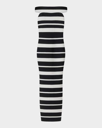 H&eacute;rve L&eacute;ger The Kiva Striped Bandage Gown