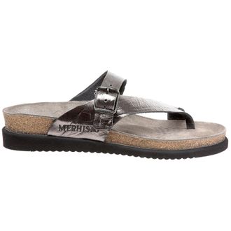 Mephisto Mephisto Helen Leather Womens Hook and Loop Sandals - Grey - Size:UK 4.5