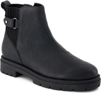 Toms Leather Chelsea Bootie in Black at Nordstrom, Size 9.5