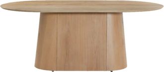 Moloo Mesa de comedor ovalada 8 personas 200 cm roble