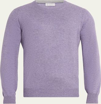 Brunello Cucinelli Mens Cashmere Melange Crewneck Sweater