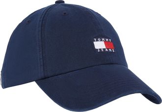 Tommy Jeans Baseball Cap TOMMY JEANS TJM HERITAGE CAP, Damen, blau (schwarz night navy), Web, Baumwolle, unifarben, Caps Baseball Cap, mit grosser Logostickerei