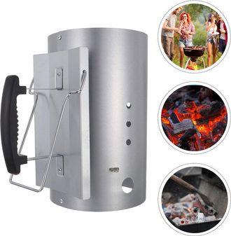OEM Encendedor De Chimenea Rapidfire Starter - Peque&ntilde;o (27 Cm De Alto), Encendedor Compacto Con Dos Asas, Para Barbacoas De Carb&oacute;n De &Oslash; 17 Cm O Menos, Ayu