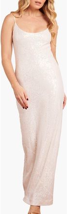Needle & Thread Yvonne Sequin Cami Gown in Cream at Nordstrom, Size 10