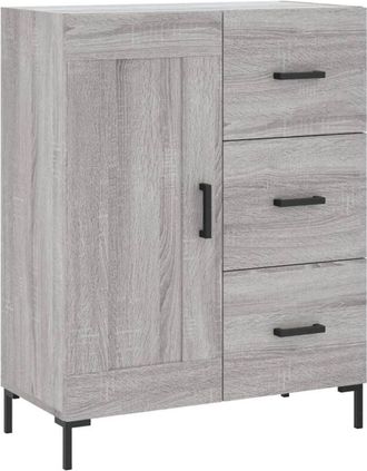 vidaXL Sideboard Grey Sonoma 69.5x34x90 cm Engineered Wood Vidaxl