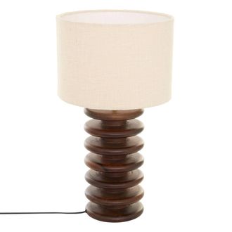 Atmosphera Lampada Cilindrica Rochi, Altezza 60 Cm, Marrone - Atmosphera Cr&eacute;ateur DInt&eacute;rieur