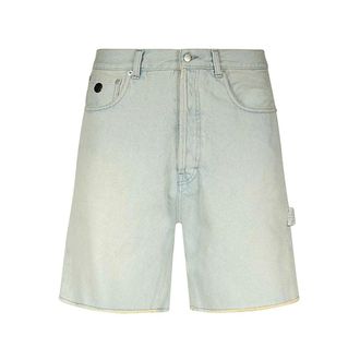 AMBUSH Denim Shorts, male, Blue, W32, Denim Bermuda Shorts with Metal Buttons