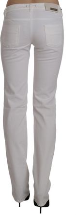 Costume National Womens Distressed Cotton Jeans White