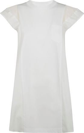 sacai Popeline X Cotton Jersey Dress