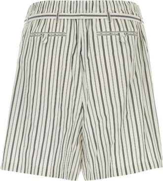 Saint Laurent Striped Poplin Bermuda Shorts
