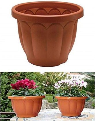 Trade Shop Trade Shop - Maceta De Pl&aacute;stico Cl&aacute;sica De 50 Cm De Di&aacute;metro Para Plantas De Exterior Flores